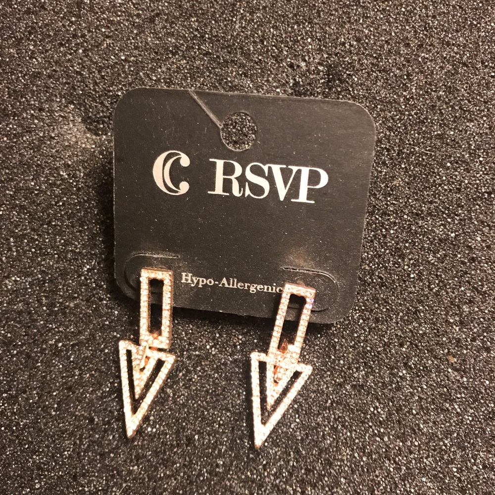 Rose gold formal earrings